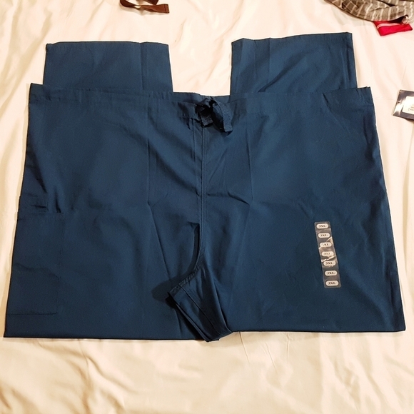 Cherokee women's size 3X unisex scrub pants dark teal New - Picture 2 of 5